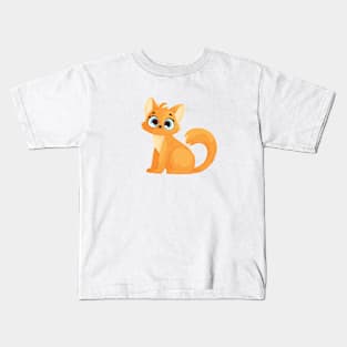 Adorable Fluffy Orange Kitten Kids T-Shirt